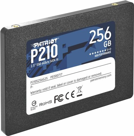 Patriot Memory P210 | 256 GB SATA SSD | 2,5″ | tot 520 MB/s Lezen | tot 430 MB/s Schrijven