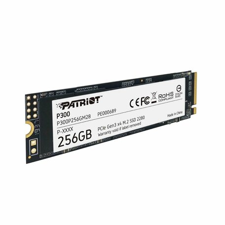 Patriot P300 | 256GB NVMe SSD | M.2 Gen3 | 1.700MB/s Lezen | 1.100MB/s Schrijven