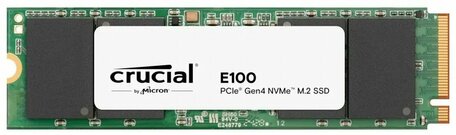Crucial E100 | 1TB NVMe SSD | M.2 Gen4 | 5.000MB/s Lezen | 4.500MB/s Schrijven