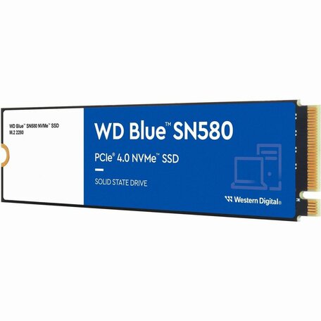 Western Digital Blue SN580 | 250GB NVMe SSD | M.2 Gen4 | 4.000MB/s Lezen | 2.000MB/s Schrijven