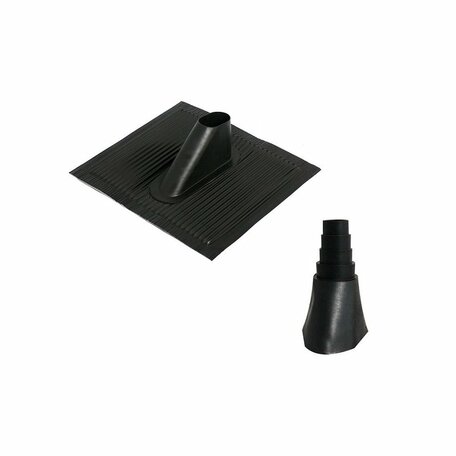 Aluminium dakpan + zwarte rubberen afdichting dakpan