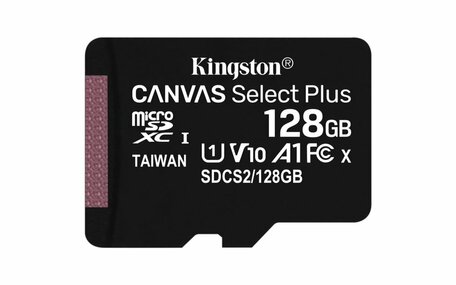 Kingston Canvas Select Plus | MicroSDXC | 128GB | Class 10 | UHS-I U1