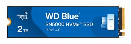 Western Digital Blue SN5000 | 2TB NVMe SSD | M.2 Gen4 | 5.150MB/s Lezen | 4.850MB/s Schrijven