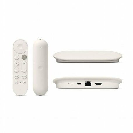 Google TV Streamer Wit 4K | 32GB Opslag | Bluetooth + Wifi + Ethernet