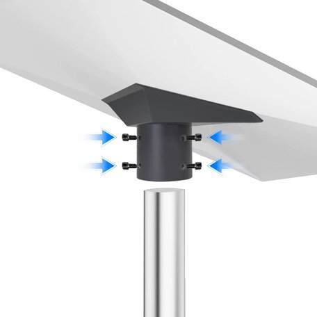 Universele Pijpadapter geschikt voor Starlink Gen 3 & Gen 4 – Paalmontage – Grijs