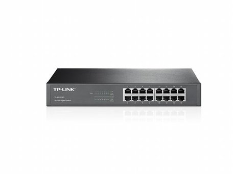 TP-LINK TL-SG1016D Unmanaged Gigabit Ethernet (10/100/1000) Zwart