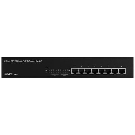 Eminent EM4431 netwerk-switch Unmanaged Fast Ethernet (10/100) Power over Ethernet (PoE) Zwart