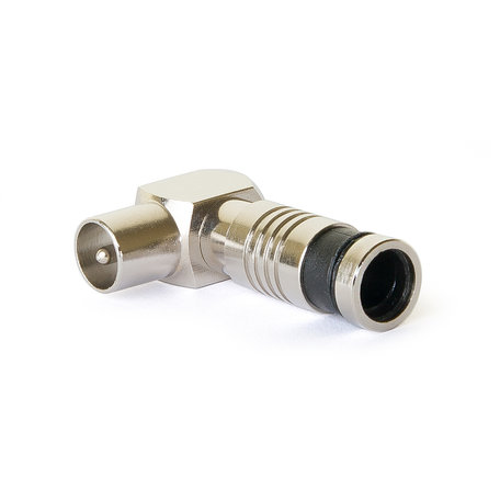 Compressie coax connector haaks Male