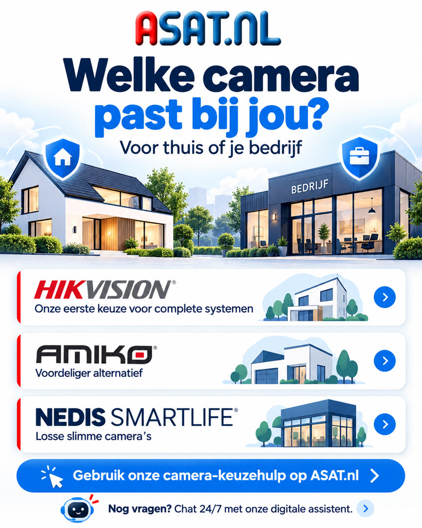 Welke camera past bij jou? Hikvision, Amiko en Nedis SmartLife bij ASAT