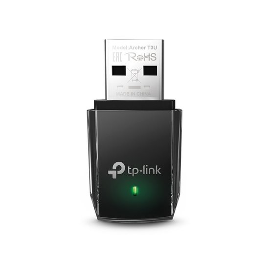 TP-Link Archer T3U | Wi-Fi 5 USB-adapter | Dual-band 2,4 GHz (400 Mbps) / 5 GHz (867 Mbps) | USB 3.0 | Zwart