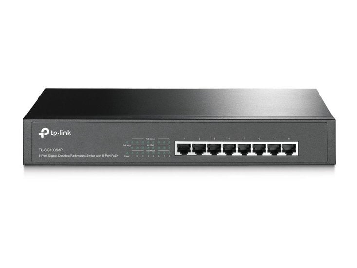 TP-Link TL-SG1008MP | Unmanaged Switch | 8 Ports | Gigabit Ethernet (10/100/1000 Mbps) | PoE | Black