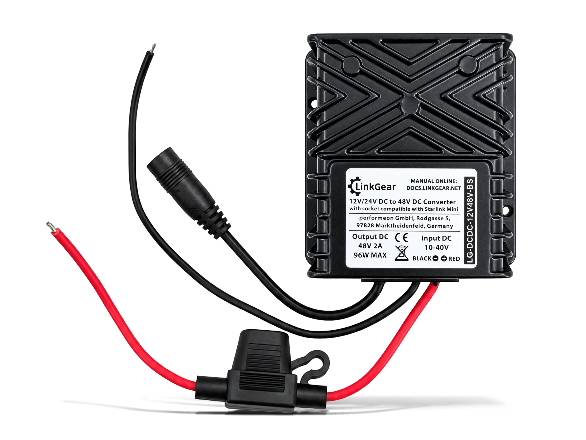 12/24V naar 48V DC-converter voor Starlink Mini – 96 W