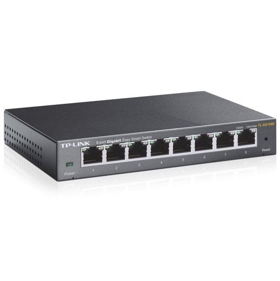 TP-LINK TL-SG108S Unmanaged L2 Gigabit Ethernet (10/100/1000) Black
