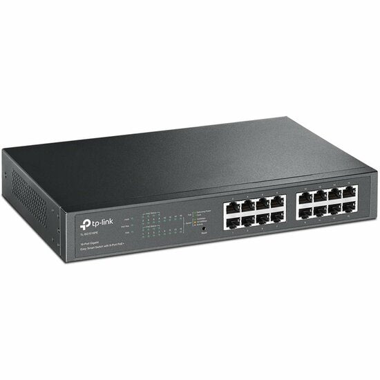 TP-Link TL-SG1016PE | Managed Smart Switch | 16 Ports | Gigabit Ethernet (10/100/1000 Mbps) | PoE+ (150W) | VLAN/QoS | Webverwaltung