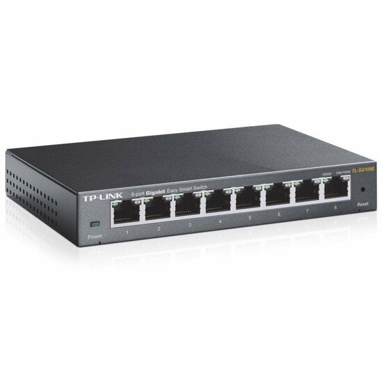 TP-Link TL-SG108S | Unmanaged Switch | 8 Ports | Gigabit Ethernet (10/100/1000 Mbps) | Desktop
