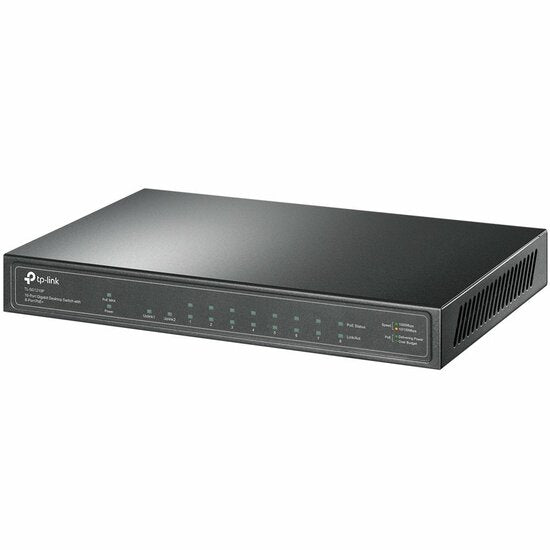 TP-Link TL-SG1210P | Unmanaged Switch | 10 Ports | Gigabit Ethernet (10/100/1000 Mbps) | PoE | Grau