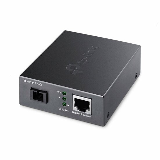 TP-Link TL-FC311A-2 | Gigabit Media Converter | 1000 Mbit/s | Single-mode | Zwart