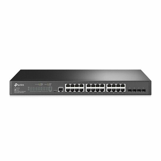 TP-Link TL-SG3428 | JetStream Managed L2 Switch | 24 Ports | Gigabit Ethernet (10/100/1000 Mbps) | 4x SFP | Omada SDN | Rackmount | Black