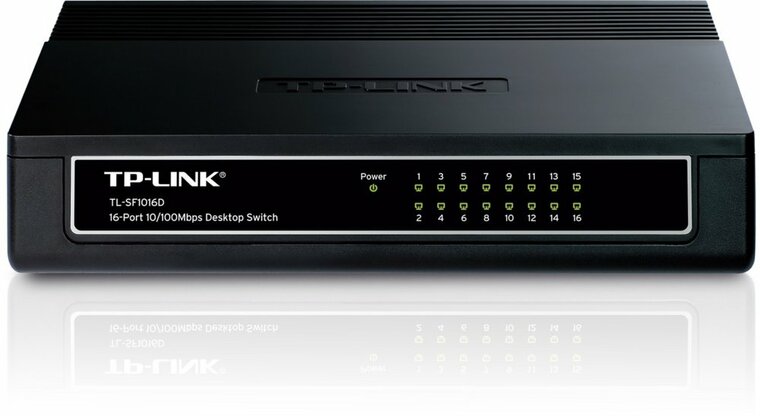 TP-Link TL-SF1016DS | Unmanaged Switch | 16 Ports | Fast Ethernet (10/100 Mbps)