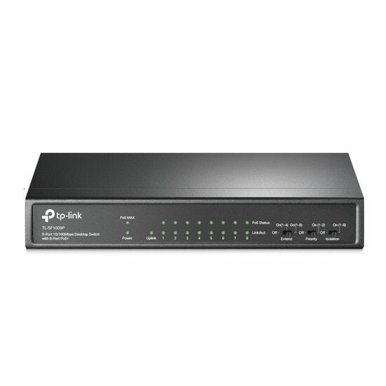 TP-Link TL-SF1009P | Unmanaged | Fast Ethernet (10/100 Mbps) | Power over Ethernet (PoE)