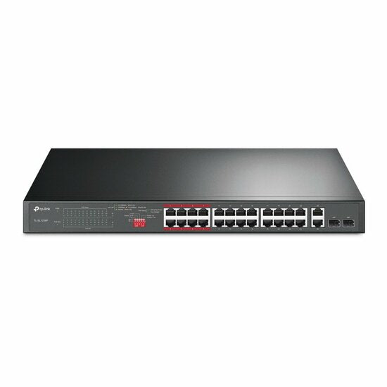 TP-Link TL-SL1226P | Unmanaged Switch | 26 Ports | Gigabit Ethernet (10/100/1000 Mbps) | PoE+