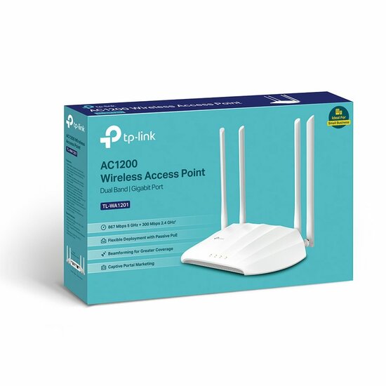 TP-Link TL-WA1201 | Wi-Fi 5 Access Point | 867 Mbps | PoE Unterstützung | Inklusive Netzteil | Dual-Band