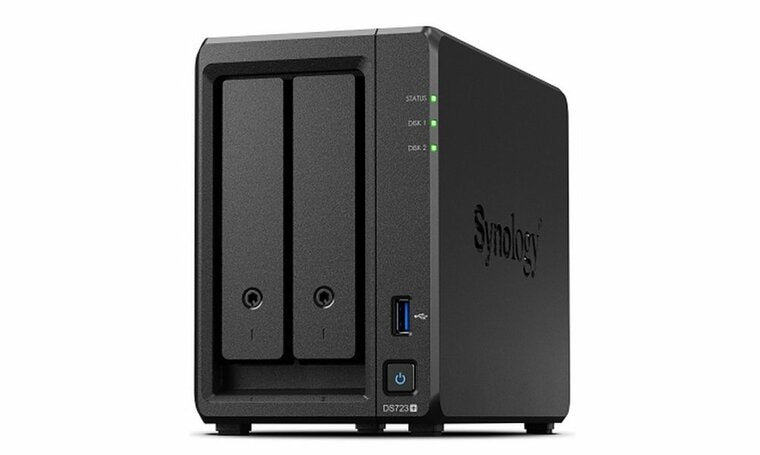 Synology DiskStation DS723+ NAS | 2 Drive Bays | AMD Ryzen R1600 | 2x Gigabit Ethernet | Schwarz