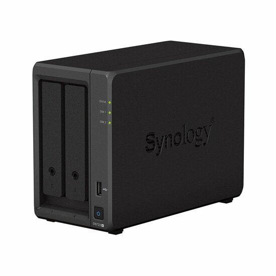 Synology DiskStation DS723+ NAS | 2 Drive Bays | AMD Ryzen R1600 | 2x Gigabit Ethernet | Schwarz