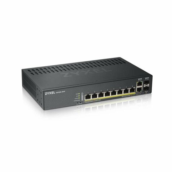 Zyxel GS1920-8HPV2 | Managed Switch | Gigabit Ethernet (10/100/1000) | Power over Ethernet (PoE) | Zwart