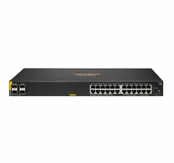 HPE Aruba 6000 24G PoE Switch | Managed L2 | 24 Ports | Gigabit Ethernet | 4x SFP | 370W PoE Budget | 1U Rackmount