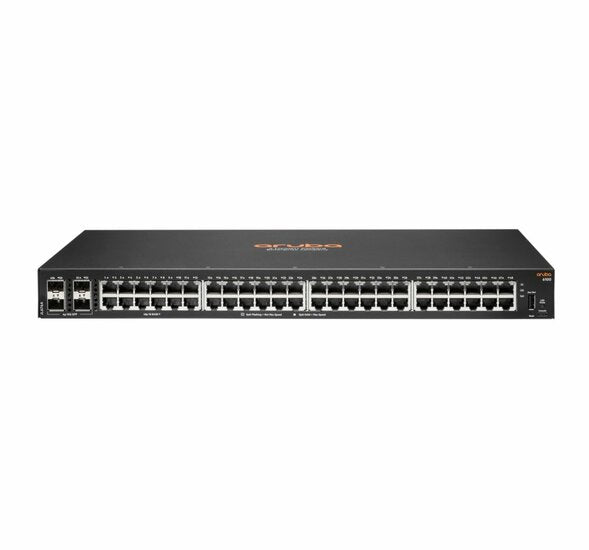 Hewlett Packard Enterprise Aruba 6100 48G 4SFP+ | Managed L3 Switch | 48x Gigabit Ethernet | 4x SFP+ | 1U Rackmount | Zwart
