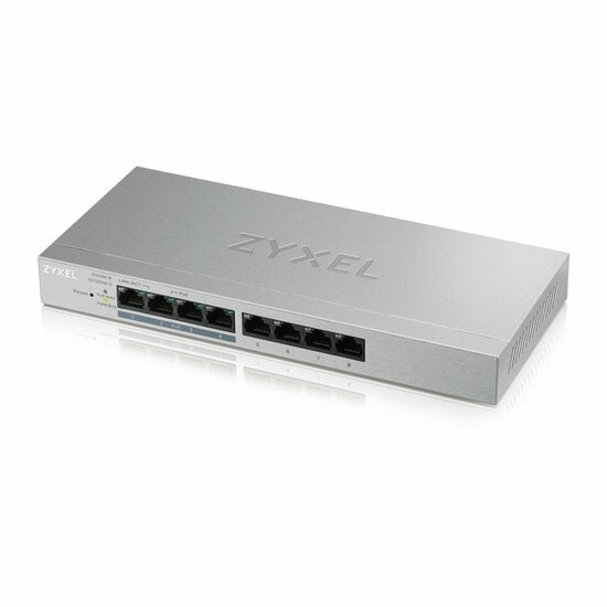 Zyxel GS1200-8HP v2 | Managed Switch | 8 Poorten | Gigabit Ethernet | PoE | Grijs