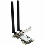 Inter-Tech DMG-35 | Wi-Fi 6 & Bluetooth 5.0 PCIe Adapter | 3000 Mbps | Dual-band (2,4 GHz / 5 GHz) | Intel AX200 Chipset | PCIe x1