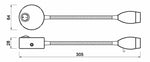 Travelleds opb spot Ch flex led 3K 315mm switch