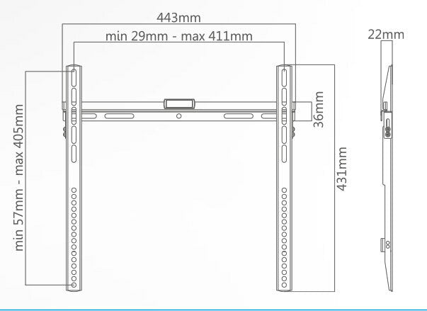 Superior TV Muurbeugel 32-55 inch Vast