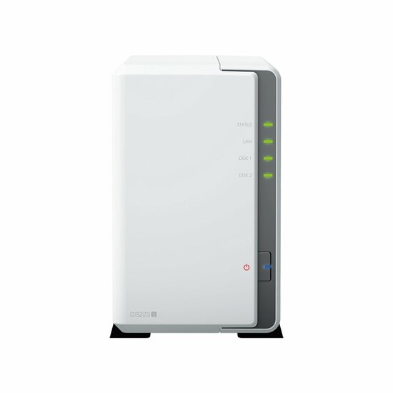 Synology DiskStation DS223j NAS | 2 Drive Bays | 1x Gigabit Ethernet | Wit