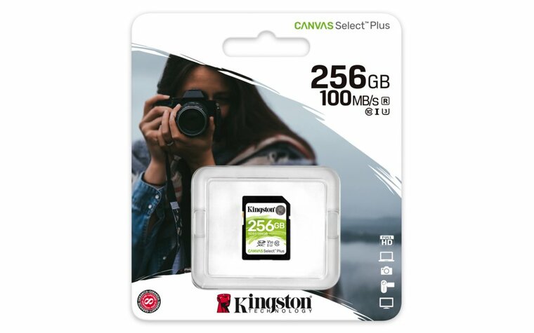 Kingston Canvas Select Plus | SDXC | 256 GB | Class 10 | UHS-I U1