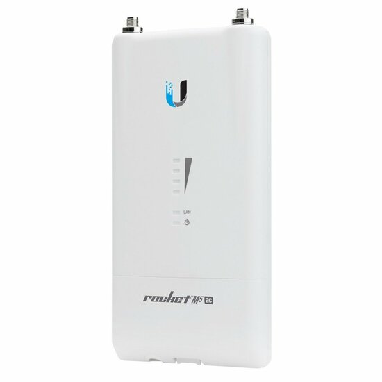 Ubiquiti Rocket 5AC Lite | WiFi 5 Base Station | 500 Mbit/s | Passief PoE (injector meegeleverd) | Inclusief Mastmontagebeugel | RENEWED
