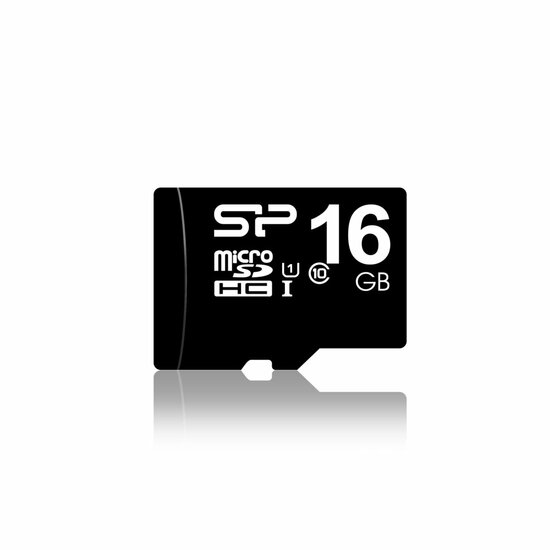 Silicon Power Elite | MicroSDHC | 16GB | Class 10 | UHS-I U1 | Inklusive SD-adapter | Schwarz