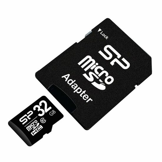 Silicon Power Elite | MicroSDHC | 32GB | Class 10 | UHS-I U1 | Inklusive SD-adapter | Schwarz