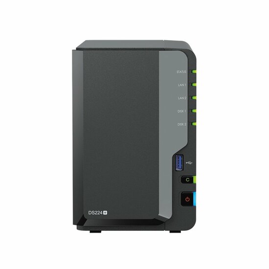 Synology DiskStation DS224+ NAS | 2 Drive Bays | Intel J4125 | 2x Gigabit Ethernet | Schwarz