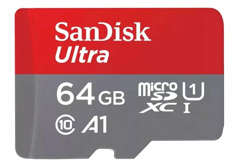 SanDisk Ultra | MicroSDXC | 64GB | Class 10 | UHS-I U1 | A1 | Bis 140MB/s | Inklusive SD-adapter