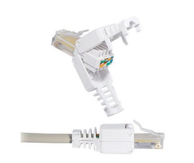RJ45 Connector Cat6a / Cat7 - LAN stekker - Afgeschermd - FTP voor soepele en stugge kern - Field Plug - Herbruikbaar - Netwerk - Internet