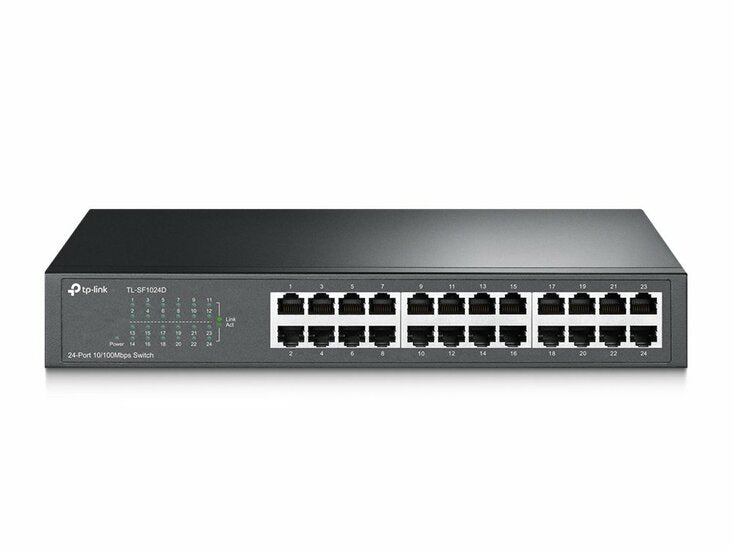 TL-SF1024D | 24-poorts 10/100Mbps Unmanaged Switch | Auto MDI/MDIX | Energie-efficiënt | Rack-monteerbaar | Returned