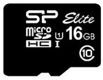 Silicon Power Elite | MicroSDHC | 16GB | Class 10 | UHS-I U1 | Bis 85MB/s | Inklusive SD-adapter | Schwarz