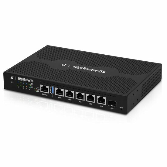 Ubiquiti EdgeRouter 6P | Wired Gigabit WAN Router & 5‑port 24 V Passive PoE | 1× SFP | Fanless
