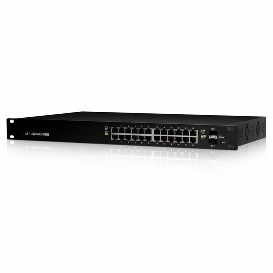 Ubiquiti EdgeSwitch ES-24-250W | 24-Poorts Managed L2/L3 Gigabit Switch | 250W PoE | 1U | Zwart