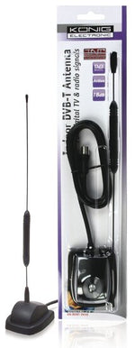 Reinforced DVB-T/T2 - DAB+ Indoor Antenna 18 dB VHF / UHF