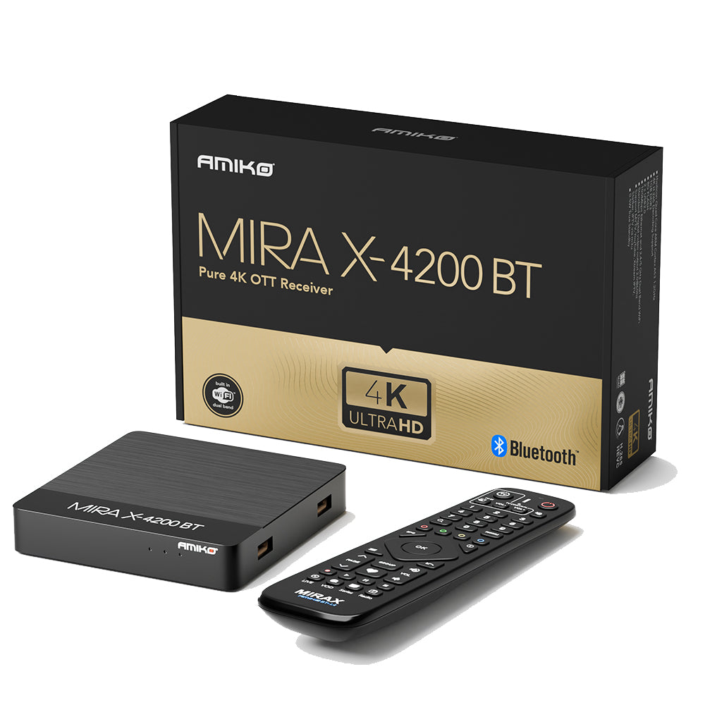 Amiko MiraX HiS-4200 Bluetooth Linux Mediastreamer 4K Ultra HD