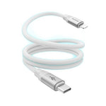 Rixus RXUC59L Magnetic Charging Cord USB-C To Lightning 100CM 30W White